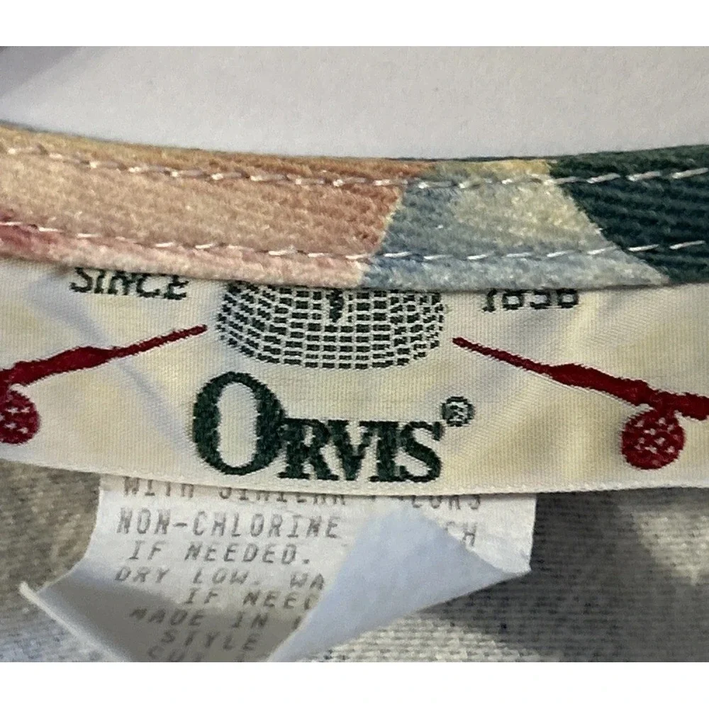 Women's Vintage ORVIS Denim Floral Print Cottagecore Button Front Vest‎ Large EC